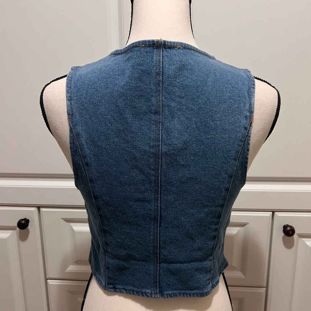 NWT Flying Tomato | Free Market Island daydreams Denim vest - Picture 9 of 9